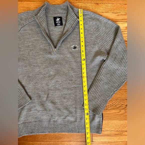 Beverly Hills Polo Club Men’s Gray Quarter Zip Sweater - Size XL - Picture 6 of 10